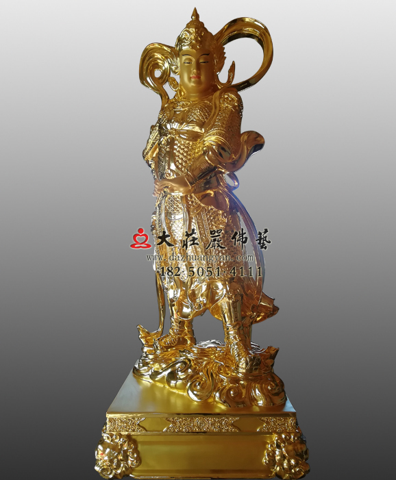 韋馱貼金佛像